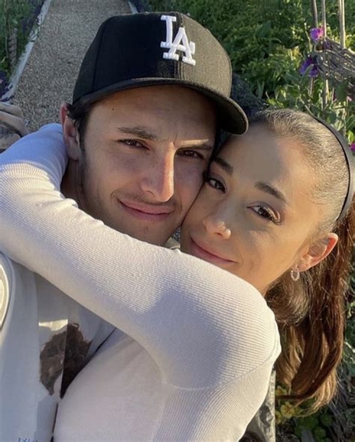 Ariana Grande Kisses Husband Dalton Gomez In Wedding Photo For 2 Year Anniversary: ‘I Love Him So’