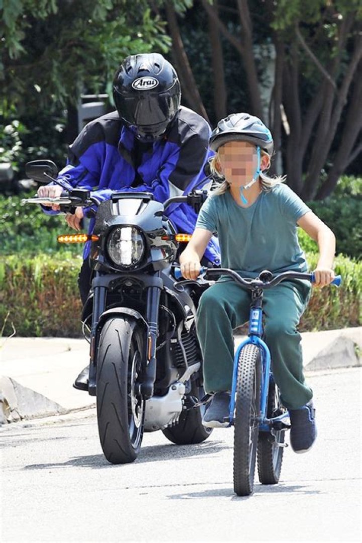 Ben Affleck Rides His Motorcycle As Son Samuel, 9, Bikes On Father-Son Bonding Day — Photos