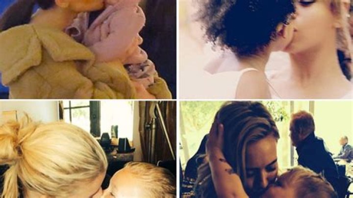 Beyonce, Kim, & More Celebs’ Sweet Kisses With Their Babies — PICS