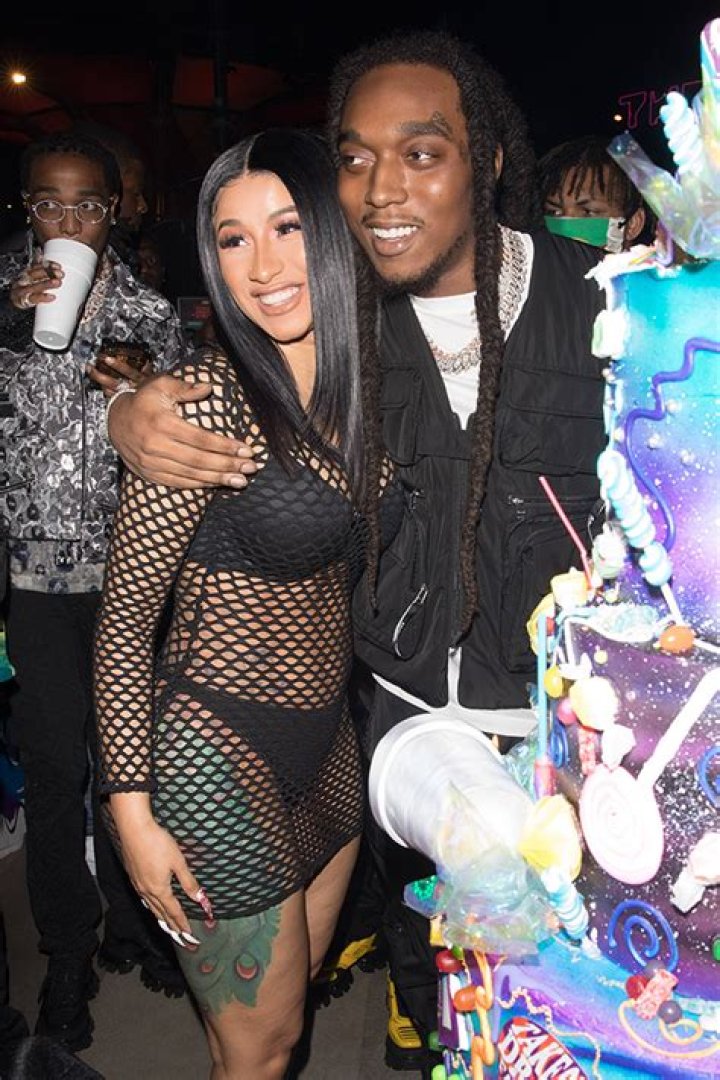 Cardi B In Mesh Dress Over Bra & Thong For Takeoff’s Party With Offset – Hollywood Life