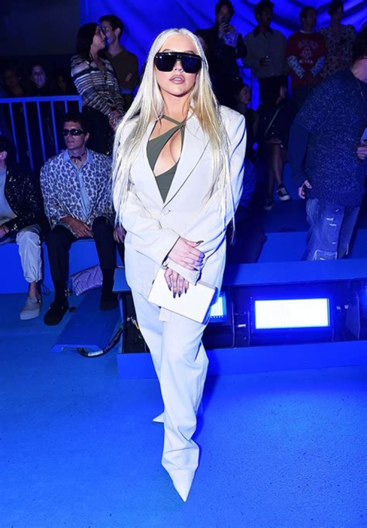 Christina Aguilera Stuns In Sexy Cutout Top For Dior Men’s Show In LA