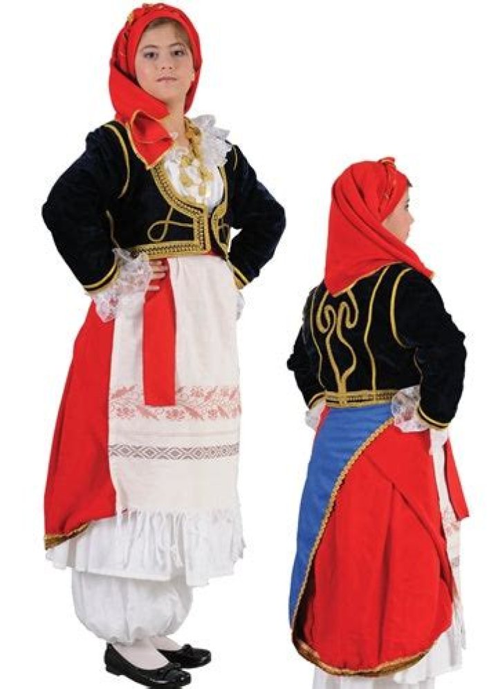 Greek Costume Crete Girl Velvet — Blessed Celebration