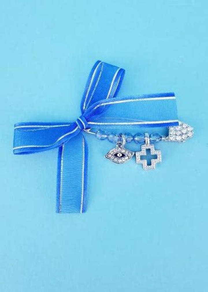Diamond Pin w 2 centerpieces Organza Bow — Blessed Celebration