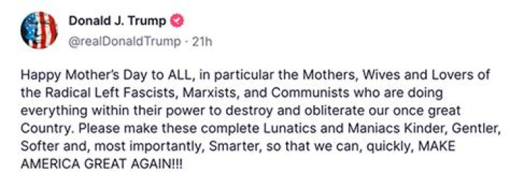 Donald Trump Mother’s Day Tribute Is Missing Melania – Hollywood Life