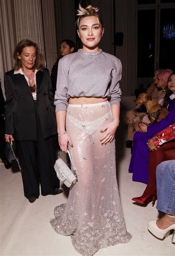 Florence Pugh Rocks Sheer Skirt For Paris Fashion Week – Hollywood Life