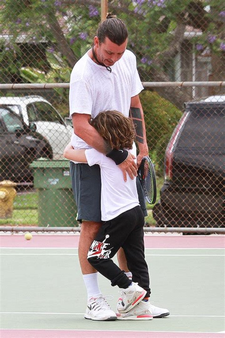Gavin Rossdale Shares A Sweet Hug With Son Apollo, 6, While Playing A Game Of Tennis — Pic