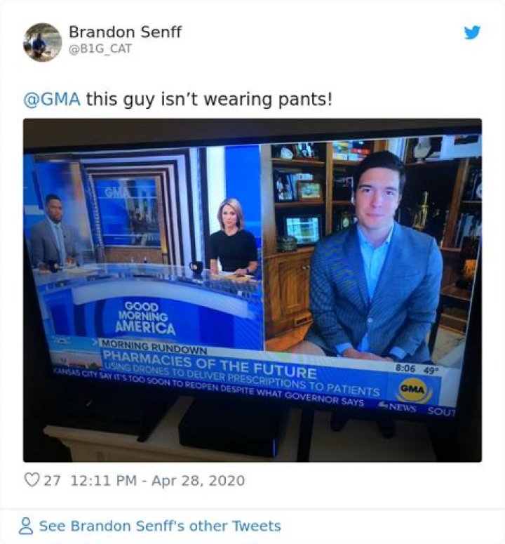 Amy Robach & Michael Strahan Stifle Laughs As ‘GMA’ Reporter Goes On Air Without Pants On