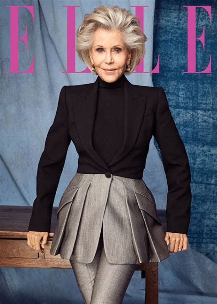 Jane Fonda Rocks Silver & Black Suit For Elle Magazine Interview – Hollywood Life