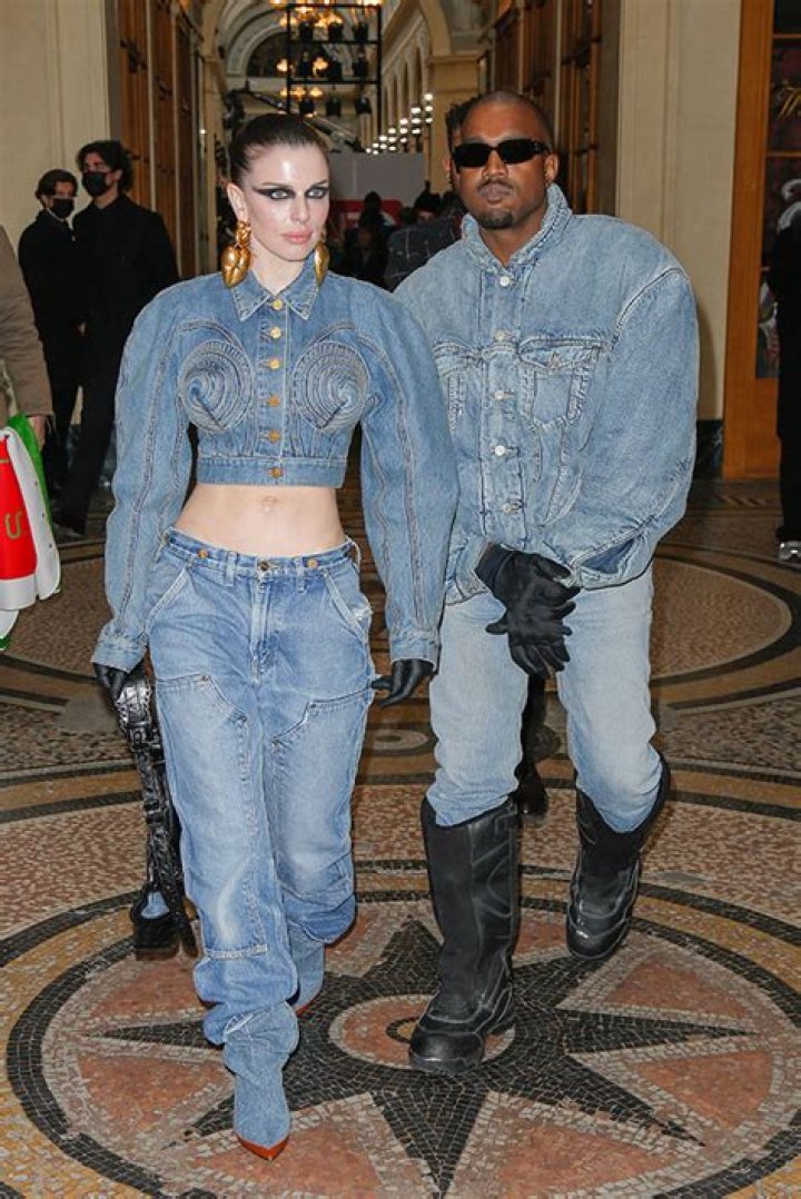 Kanye West & Julia Fox Match In Denim For Red Carpet Debut – Hollywood Life