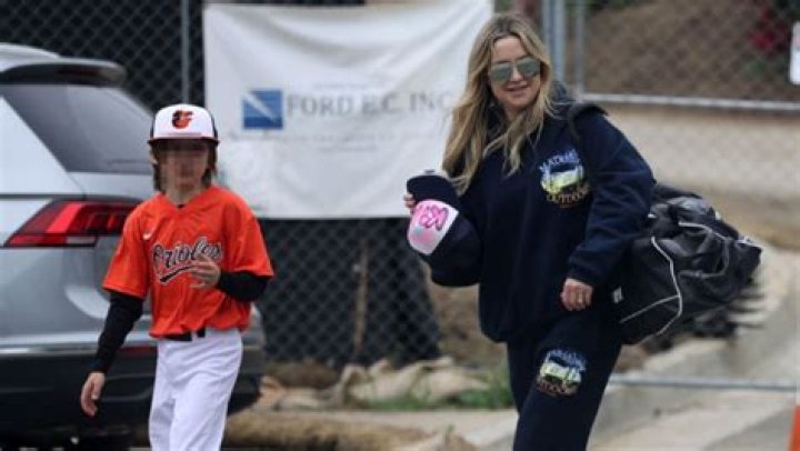 Kate Hudson Beams Taking Son Bingham, 10, To Baseball Game: Photos