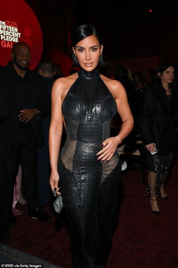Kim Kardashian Shows Off 119 Lb. Figure In Tight Leather Dress For Date Night With Kanye — Pics