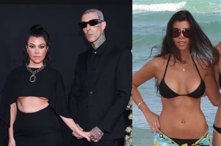 Kourtney Kardashian Rocks A Bikini For New Year’s Eve Night Swim – Hollywood Life