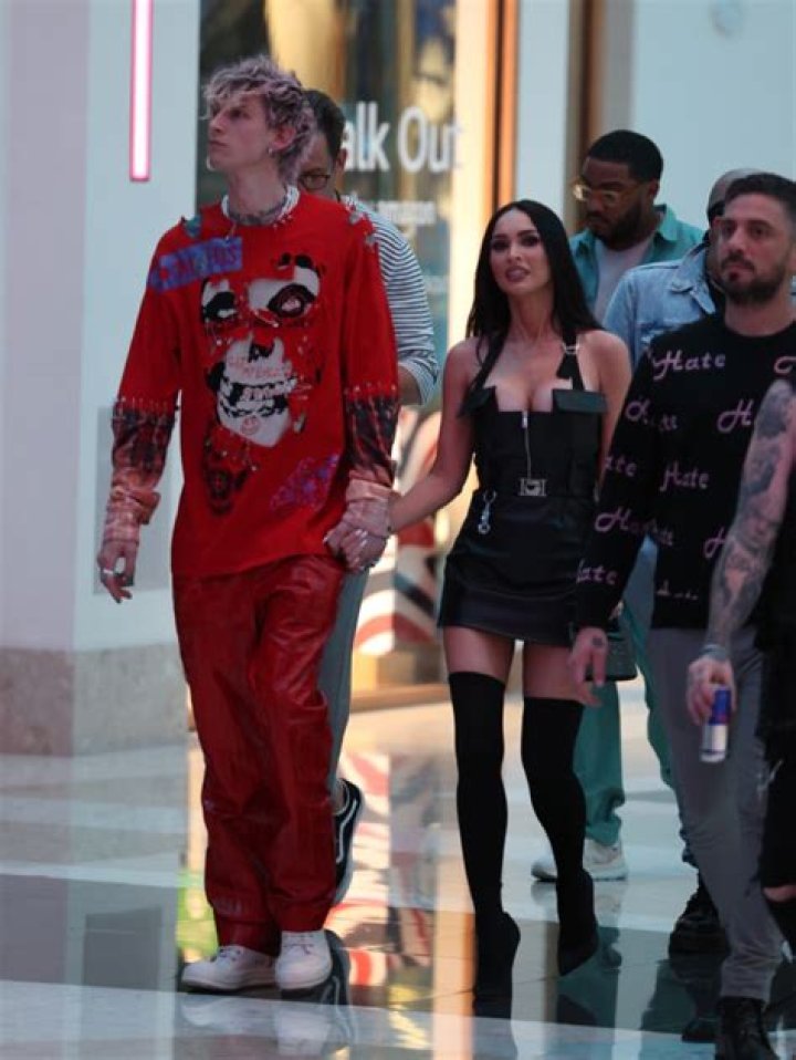 Megan Fox Wears Bustier Style Mini Dress As She Holds Hands With Fiancé Machine Gun Kelly: Photos