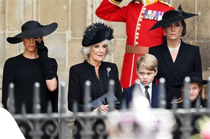 Meghan Markle Cries As She Watches Queen’s Coffin Make Final Journey During Funeral