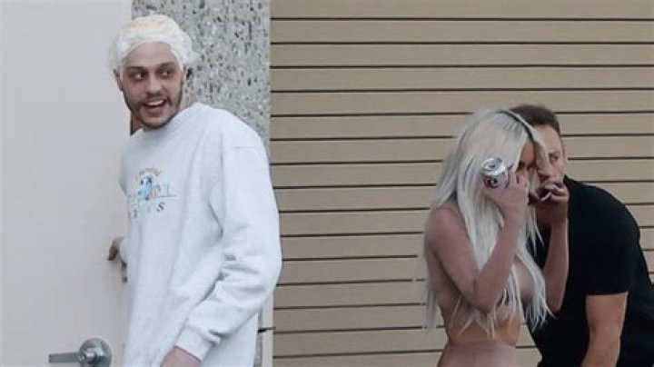 Pete Davidson Matches Kim Kardashian’s Blonde Hair On SKIMS Set – Hollywood Life