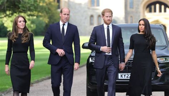 Prince William & Prince Harry Stand United With Cousins During Queen’s Vigil: Photos