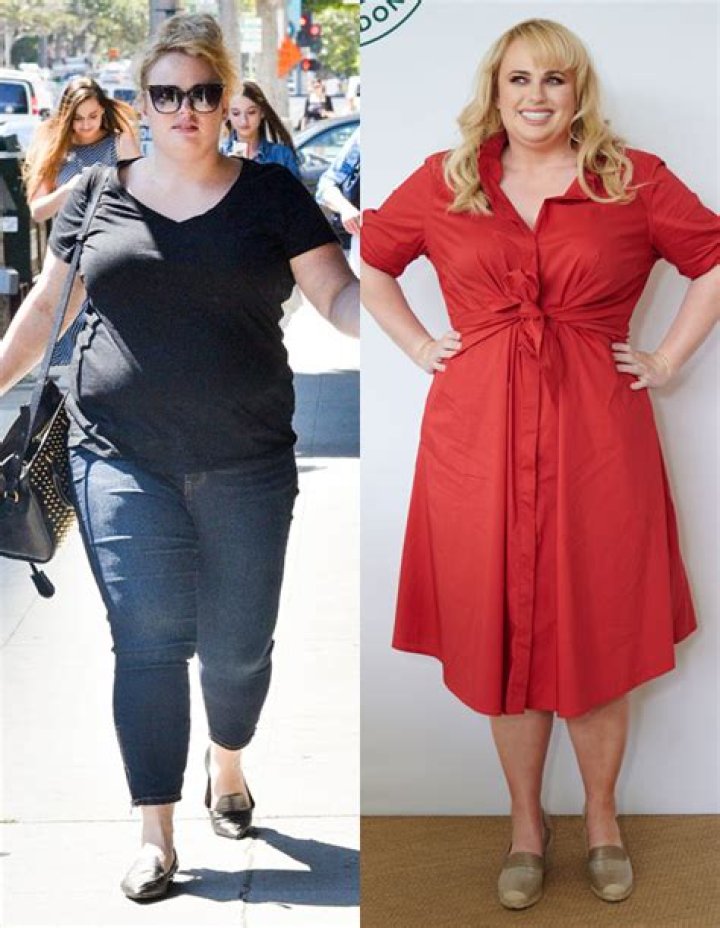 Rebel Wilson Shows Off Her Slimmer Figure In Plunging Red Dress: Before & After Pics