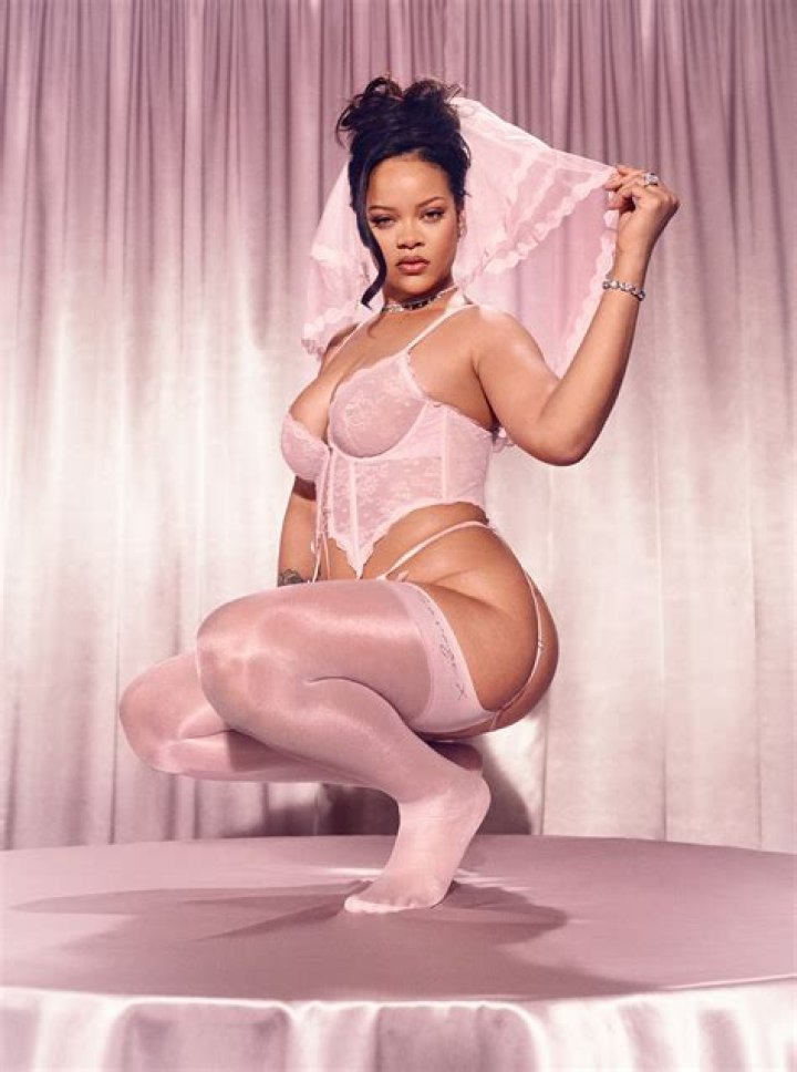 Rihanna Models Beautiful Purple Lingerie After $4.2 Million Donation To COVID-19 Charities
