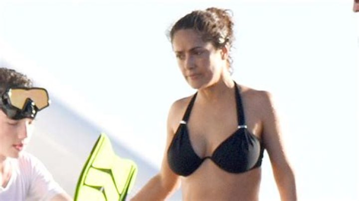 Salma Hayek, 54, Meditates In A Black Bikini While Hitting The Beach On Winter Vacation