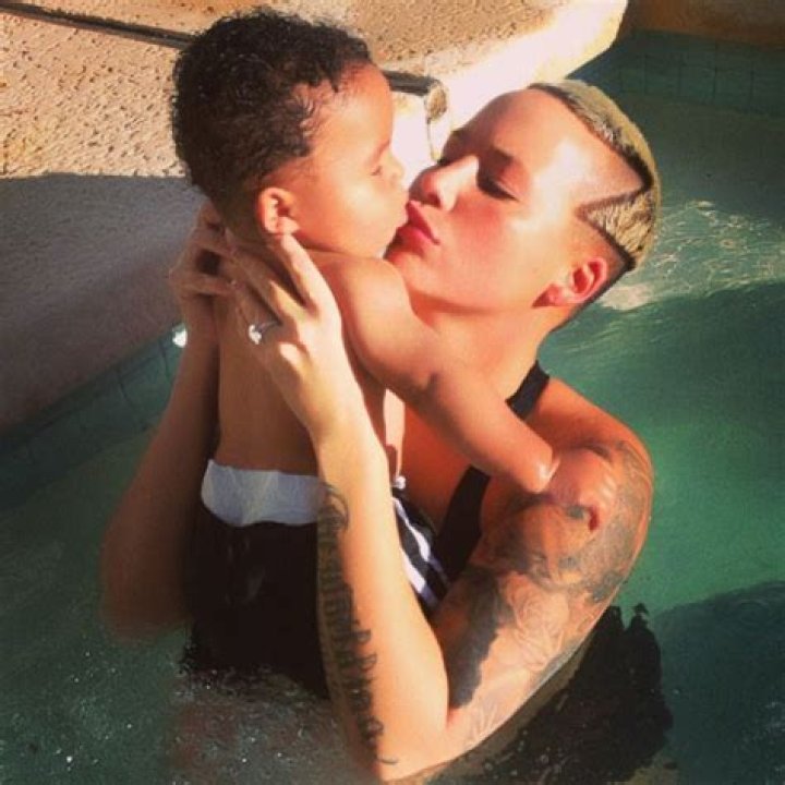 Amber Rose’s Son Licks Her Head During Interview — Just As Kanye West Did To Her