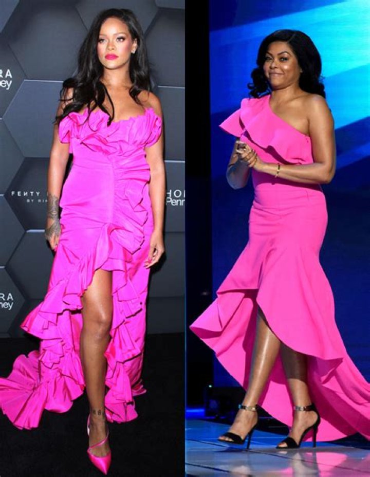 Taraji P. Henson Vs. Rihanna: Which Star Slayed The Most In Their Pink Ruffled Dress?