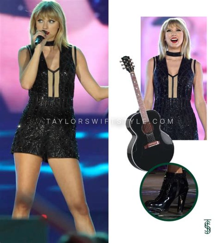 [PICS] Taylor Swift Outfit At Grand Prix — Stuns In Sparkled Romper – Hollywood Life