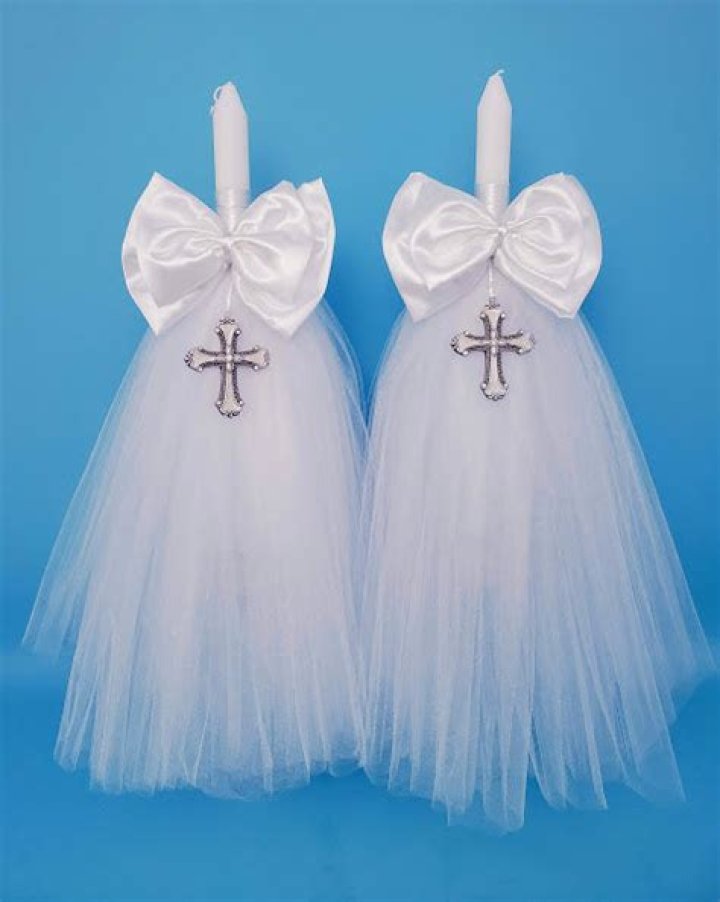 Wedding Candles Thick Stem | Decorated Orthodox Marriage Candle Set — Blessed Celebration